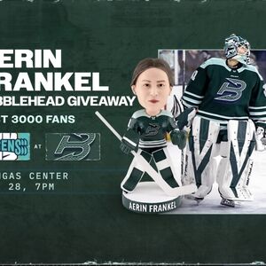 Aerin Frankel Green Hockey Goalie Bobblehead